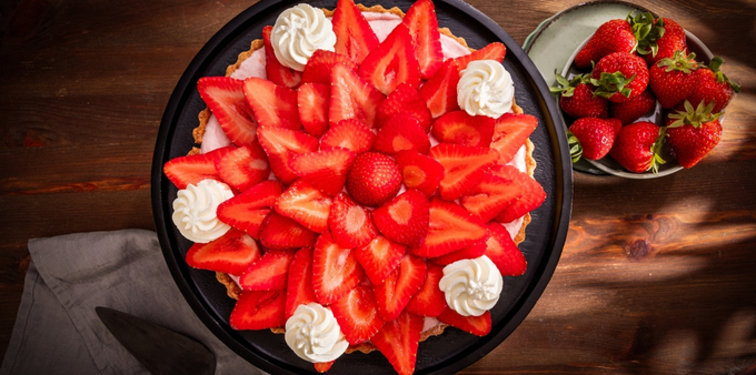 Recept vlaai met aardbeienbavarois