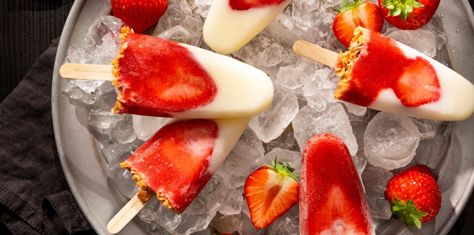 Recept aardbeien yoghurtijsjes maken
