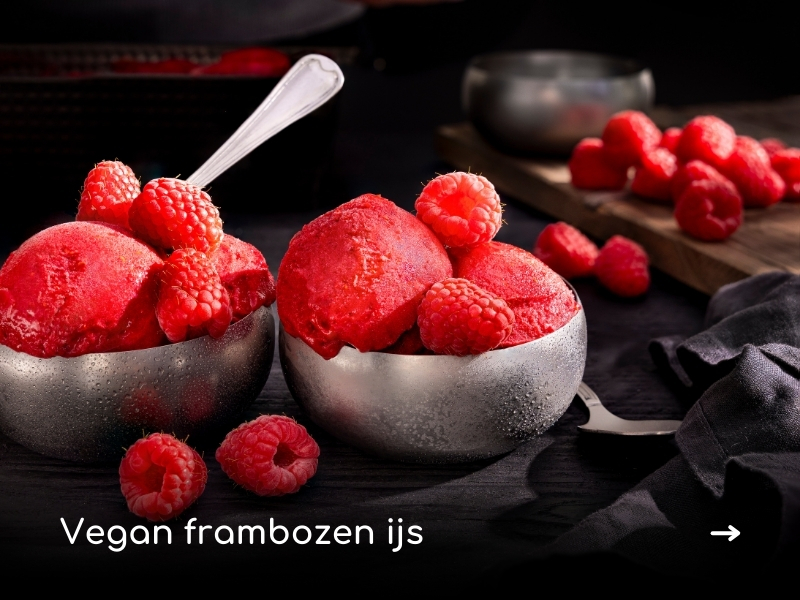 Recept inspiratie vegan frambozen ijs