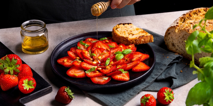 Recept aardbeien carpaccio