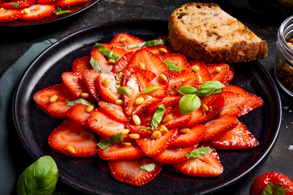 Zelf maken aardbeien carpaccio